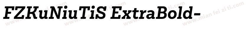 FZKuNiuTiS ExtraBold字体转换